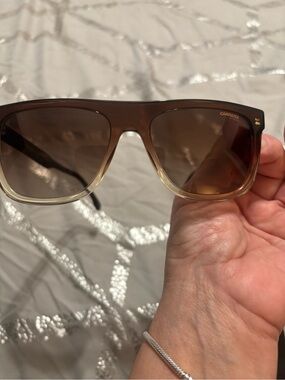 Carrera Brown to Cream Ombre Square Sunglasses